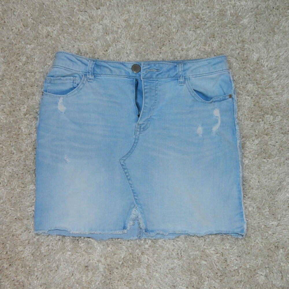 Jean mini skirt